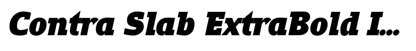 Contra Slab ExtraBold Italic